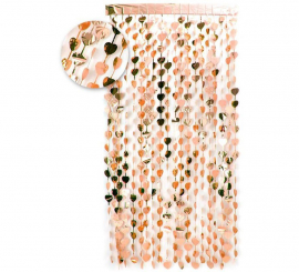 Rose Gold Heart Curtain 100x200 cm
