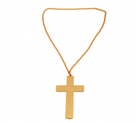 Golden Cross with Chain 10 x 6 cm