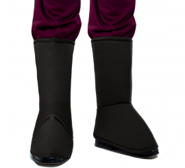 Black Medieval Boot Covers for Kids