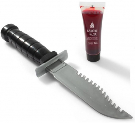 Knife 14 cm with 10 ml Blood bottle