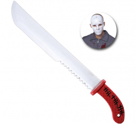 Serrated Knife with Red Handle