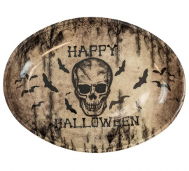 Cuenco de Calavera Feliz Halloween de 40x30,5 cm