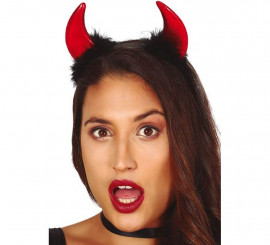 Red Devil Horns with marabou