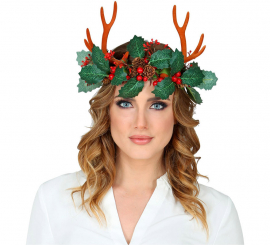 Reindeer Antlers with Mistletoe for adults