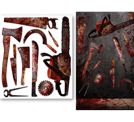 Decoration Table Sticker Bloody Weapons 70x80 cm