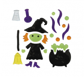 Adorable Witch Gel Decoration of 20x25 cm