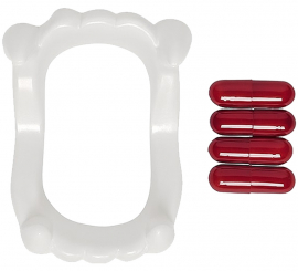 Vampire Dentures with 4 Blood Capsules