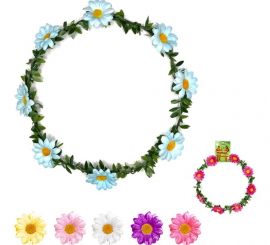 Daisy Hoop Headband 18 cm in diameter in assorted colors