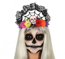 Diadema Calavera Catrina con flores Diadema Calavera Catrina con flores