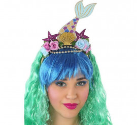 alla moda WSS Fascia per capelli con paillettes reversibili con perline a sirena arcobaleno per bambine colore 1 8 accessori per capelli 