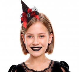 Tiara de chapéu de bruxa infantil
