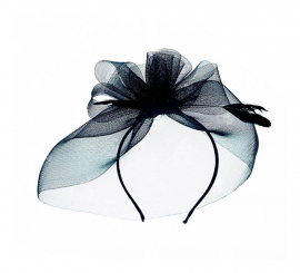 Widow headdress with black bow