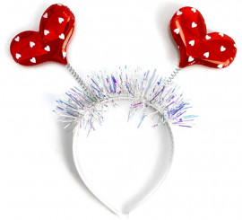 Hearts Headband with Tinsel