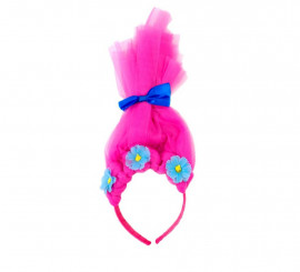 Fuchsia Elf headband with blue flowers