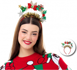 Tiara de estatueta de Natal com aparas