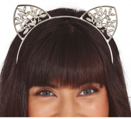 Metallic shiny cat headband