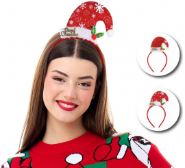 Bandeau chapeau de Noël flocon de neige en modèles assortis