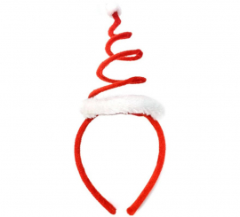 Red Spiral Santa Claus Hat Headband