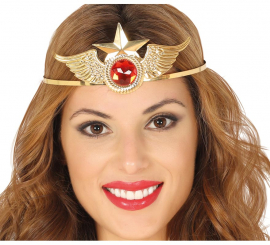 Golden Wonder Woman headband with star