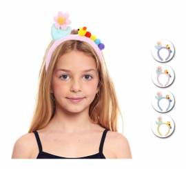 Tiara Caterpillar recheada em cores sortidas para crianças