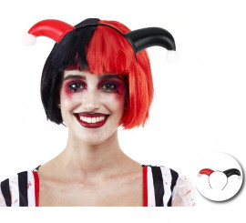 'Red and Black Clown Headband 12'' x 6'''