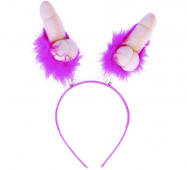 14 cm Purple Penis and Feather Headband