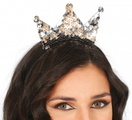 Diadema de Princesa con lentejuelas bicolor adulto