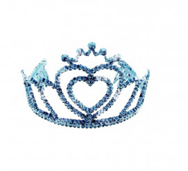 Diadema de Princesa Corazón azul marino