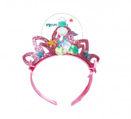 Diadema de Princesa Sirena rosa y azul