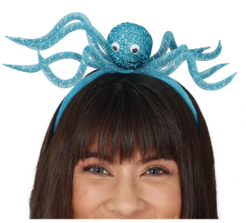 Faixa de cabeça polvo azul