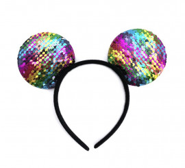 Little Mouse headband with multicolor sequins