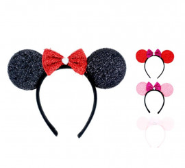 Little Mouse Lame headband with bow assorted colors