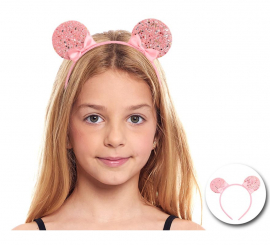 Pink Mouse Headband with Bows