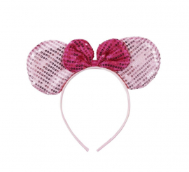 Pink Mouse headband with sequins