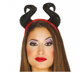 Evil Queen headband with black horns