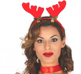 Tiara de rena com sinos