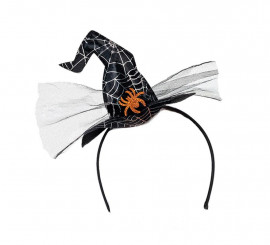 Tiara de chapéu de bruxa teia de aranha Tiara de chapéu de bruxa teia de aranha