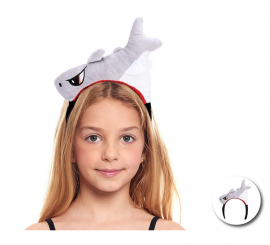 Children's plush shark headband