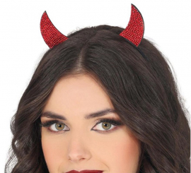 Bandeau de démon rouge brillant