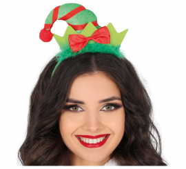 Tiara de chapéu de elfo com laço Tiara de chapéu de elfo com laço
