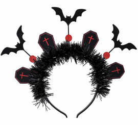 Tombstone Headband with Bats