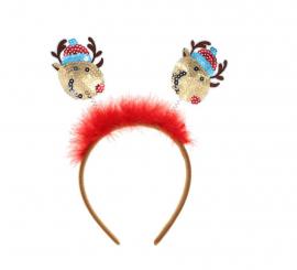 Reindeer Headband with Sequins