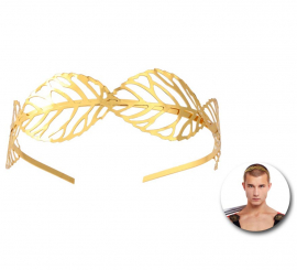 Roman headband with golden leaves