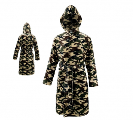 Green Camouflage Bathrobe Costume for Adults