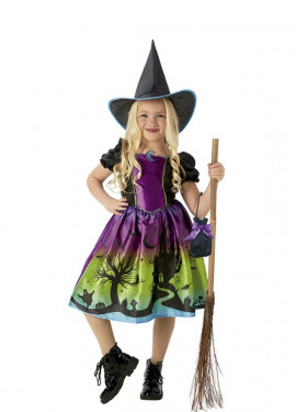 Black Moon Witch Costume for Girl