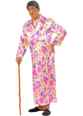 Men's Floral Exhibitionist Grandma Costume