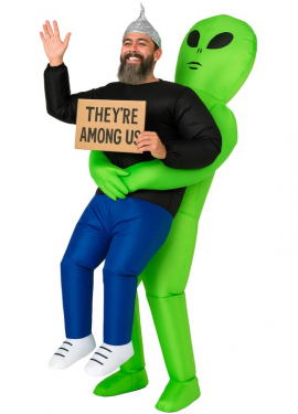 Inflatable Green Alien Costume for Men