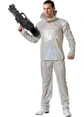 Silver Alien Costume for Men