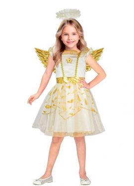Disfraz de Ángel dorado para niña