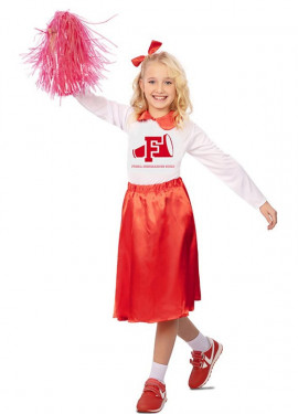 Red and white 50s cheerleader costume for girls